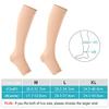 Open Toe Compression Socks for Men Women, Compression Stockings for Flight Pregnancy Travel Work Varicose Veins, 20-30 mmHg Graduated Support Knee High Calf Compression Sleeves(XL-Skin) view 4