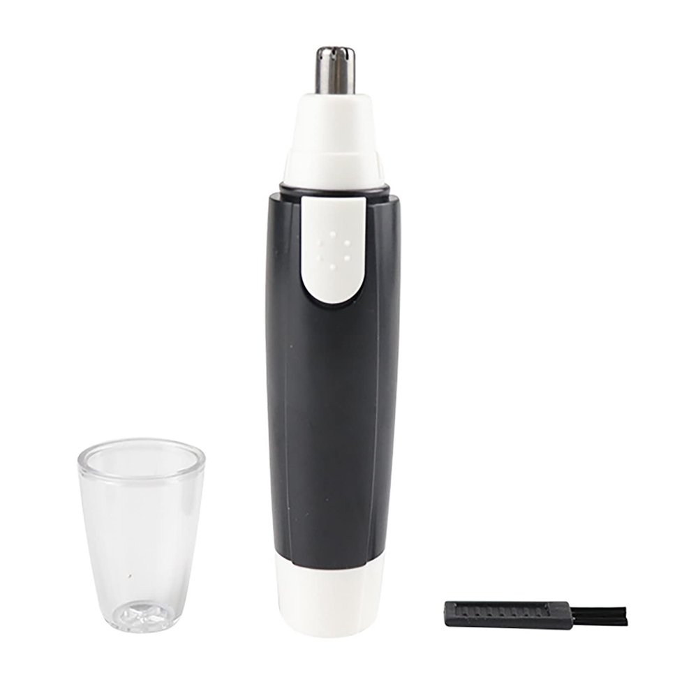 Professional Ear and Nose Hair Trimmer - Painless Eyebrow & Facial Grooming for Men Women, Battery-Operated Water-proof Black