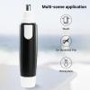 Professional Ear and Nose Hair Trimmer - Painless Eyebrow & Facial Grooming for Men Women, Battery-Operated Water-proof Black view 3