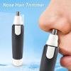 Professional Ear and Nose Hair Trimmer - Painless Eyebrow & Facial Grooming for Men Women, Battery-Operated Water-proof Black view 4