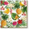 36-piece table decoration set with tropical theme and exotic fruits from the jungle for children and adults in summer, 8 plates, 8 cups, 20 napkins, 33 x 33 cm view 2