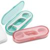 2 Pack Reusable Dental Floss Picks with Travel Cases  20 Tooth Picks for Teeth Cleaning  Portable His & Hers Flossing Kit  Oral Care for Home, Work, Travel, Camping  Pink & Green view 1