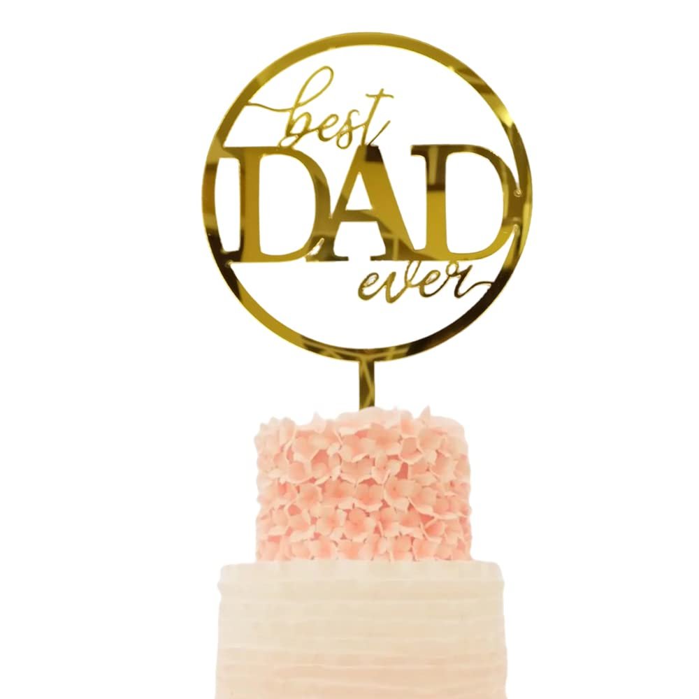 10Pcs Acrylic Happy Father's Day Cake Topper Best Dad Ever Party Cake Decoration For Happy Father's Day, Dad Birthday Party Supplies Decoration