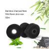 Dental Floss Tape 50M Natural Degradable Activated Bamboo Charcoal Corn Wide Teeth Cleaning Floss with Fresh Mint Flavor view 2