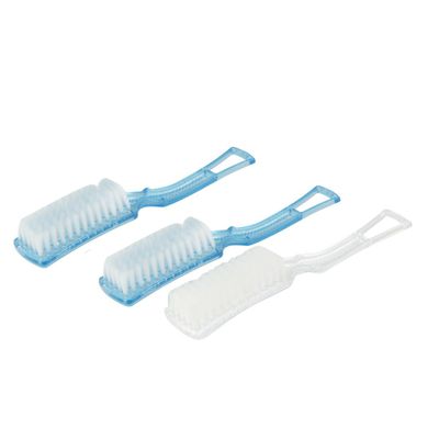 Ruilogod 3 Pcs Laundry Clothes Shoes Blue Clear Plastic Scrubbing Brush (id: 658 08c 077 87e fe7 (id: 658 08c 077 87e fe7