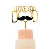 10 Pack Acrylic I Love You Dad Father's Day Cake Topper Birthday Party Decoration For Theme Party Decor view 1