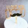 10 Pack Acrylic I Love You Dad Father's Day Cake Topper Birthday Party Decoration For Theme Party Decor view 2