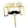 10 Pack Acrylic I Love You Dad Father's Day Cake Topper Birthday Party Decoration For Theme Party Decor view 4
