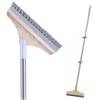2 in 1 Floor Brush Scrubber with Long Handle Grout Brush 3 Poles 53.5'' New Upgrade Stiff Bristle Cleaning Scrub Brush with Squeegee 120Rotating Tile Brush for Cleaning Bathroom Glass Patio Kitchen view 1