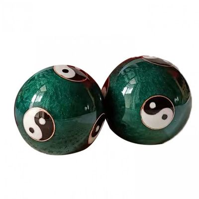 2pcs Chinese Hand Balls with Yin Yang Symbol, Health Balls Exercise Stress Balls Finger Exercise Stress Relief Baoding Balls