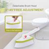 2 in 1 Floor Cleaning Brush Adjustable Long-Handle Floor Scrubber with Stiff Bristles Sponge Brush for Shower Bathtub Tile-China,Bristle brush head view 4