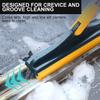 2 in 1 Cleaning Floor Scrub Brush Floor Brush Scrubber New Upgraded 53.5" Long Handle Grout Brush Scrape V-Shape Stiff Bristle Cleaning Brush with Squeegee 120Rotating Tile Brush for Bathroom view 4