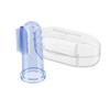 Babyono Silicone Finger Baby Toothbrush with Case  BPA-Free Infant Teething Toothbrush for Gum Massage and Oral Care  Soft Silicone Brush for Newborns 0m+ (Blue) view 1