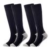 Linghe 2 Pairs Compression Socks for Women and Men 20-25mmHg , Is Best for Football, Travel, Flight, Athletics, Running, Calf Pressur Support, Nurse . (S/M, Black) view 1