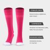 Linghe 2 Pairs Compression Socks for Women and Men 20-25mmHg , Is Best for Football, Travel, Flight, Athletics, Running, Calf Pressur Support, Nurse . (S/M, Black) view 3