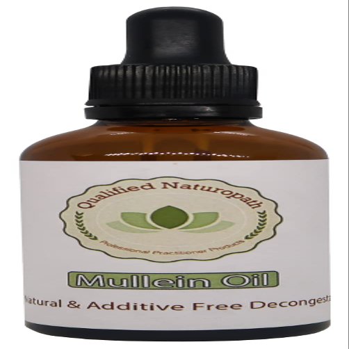 Mullein Oil Liquid Drops - 60ml - in Glass Bottle with Pipette