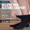 Doctor's Select Diabetic Ankle Socks with Grippers for Men and Women - 4 Pair 1/4 Length Neuropathy Socks for Women, 2 White / 2 Black - 4 Pairs, Large view 2