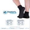 Doctor's Select Diabetic Ankle Socks with Grippers for Men and Women - 4 Pair 1/4 Length Neuropathy Socks for Women, 2 White / 2 Black - 4 Pairs, Large view 3