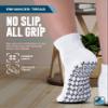 Doctor's Select Diabetic Ankle Socks with Grippers for Men and Women - 4 Pair 1/4 Length Neuropathy Socks for Women, 2 White / 2 Black - 4 Pairs, Large view 4