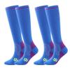 Linghe 2 Pairs Compression Socks for Women and Men 20-25mmHg , Is Best for Flight , Running , Calf Pressur Support , Nurse . (S/M, Blue) view 1