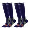 Linghe 2 Pairs Compression Socks for Women and Men 20-25mmHg, Is Best for Flight, Running, Calf Pressur Support, Nurse (L/XL, dark blue) view 1
