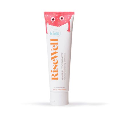 RiseWell Kids Cake Batter Natural Hydroxyapatite Mineral Toothpaste, Fluoride Free, Paraben and SLS Free