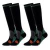 Linghe 2 Pairs Compression Socks for Women and Men 20-25mmHg , Is Best for Calf Pressur Support, Nurse . (S/M, Black) view 1