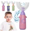 Kids Toothbrushes U Shaped Soft Silicone Manual Tooth Brush, All Rounded Tooth Cleaning Tool for Children Age 2-12 view 1