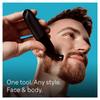 Braun Series XT3 One Blade Hybrid Beard & Stubble Trimmer, Electric Shaver for Men, Body Groomer for Manscaping, Gifts for Men, XT3200, Black Razor view 2