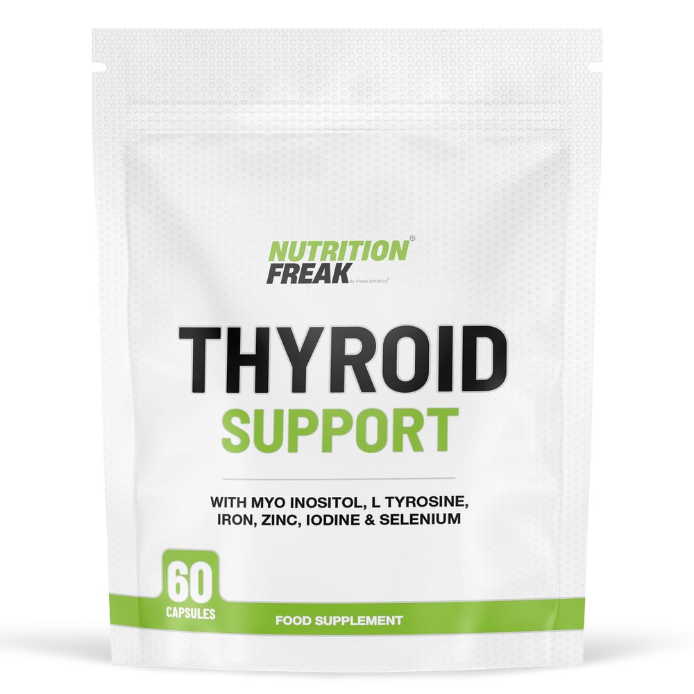 Thyroid Support Supplement - 60 Capsules - Includes Myo inositol, L-Tyrosine, Iron, Magnesium, Zinc, Manganese, Selenium, Vitamin B12 - Contributes to The Reduction of Tiredness & Fatigue