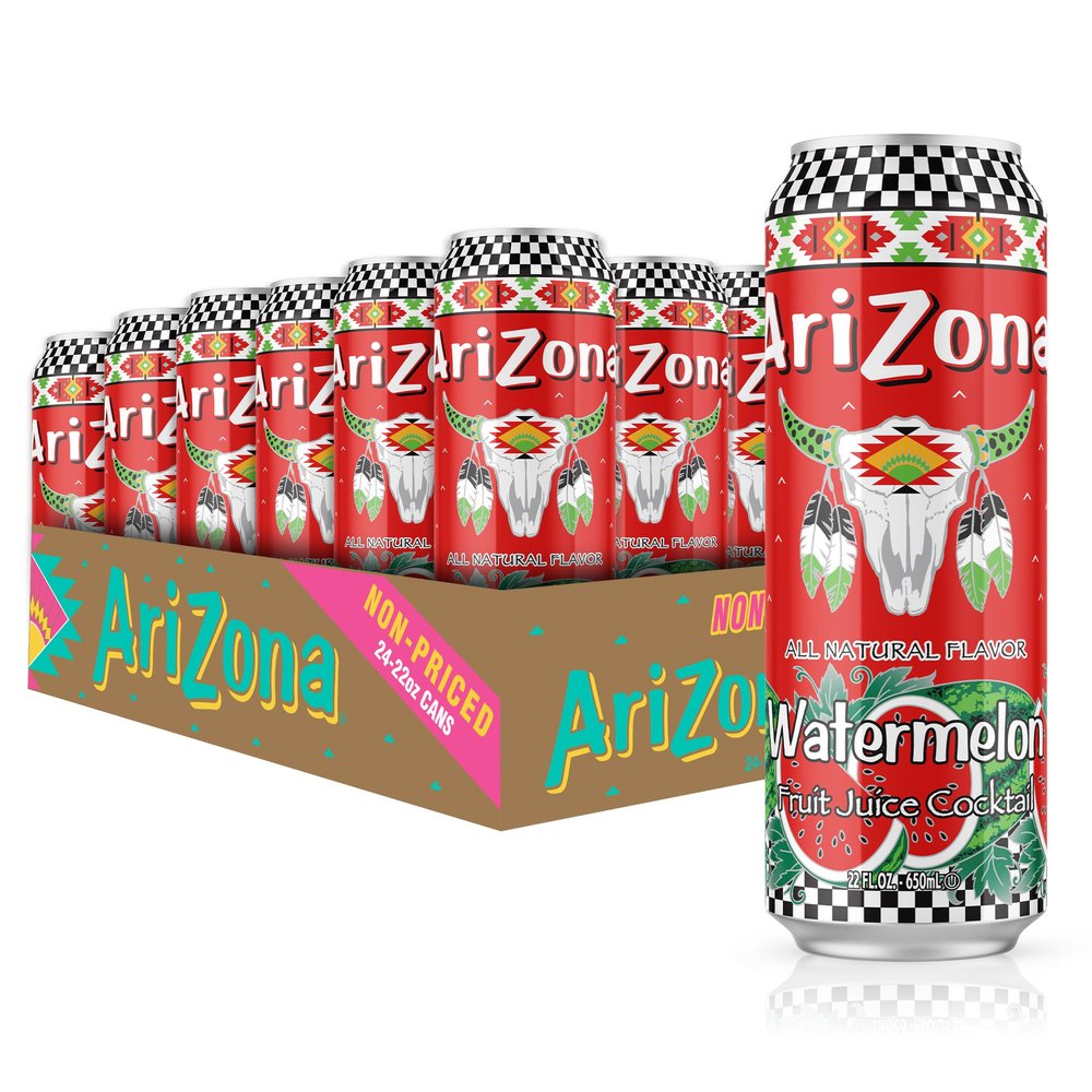 Arizona Watermelon Juice Cocktail - Big Can, 23 Fl Oz (Pack of 24)