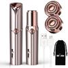 Facial Hair Remover for Women Upgraded, USB Rechargeable Painless face shavers for Women, Portableface Hair Remover (Gold Facial Hair Remover(with 2 Replacement Heads)) view 1