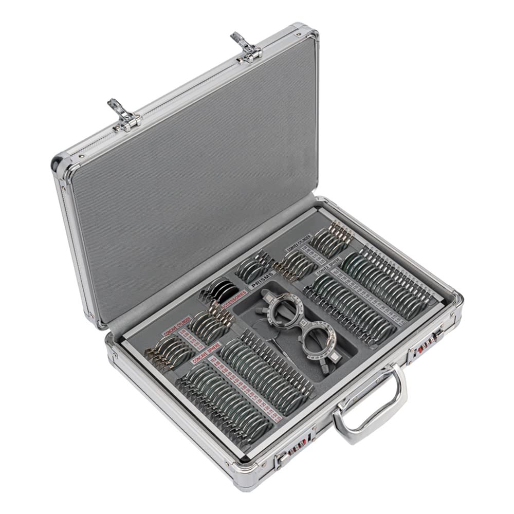 Aist Optics 104 Trial Lens Set Metal Rim Aluminum Case Free Trial Frame