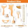 10 Pcs Wood Massage Tools, Cellulite Massage Roller Lymphatic Massager Health Care Products for Neck Leg Back Arm Pain Relief Tools view 2
