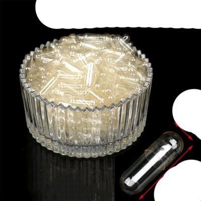 1000PCS Standard Size 0# 1# Empty Capsules Gelatin Clear Capsules Hollow Hard Gelatin Transparent Seperated Joined Capsules-1