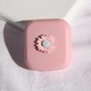 Contact Lens Cases Box with Mirror Cute Girl Fruit Women Mini Lovely Eyes Contact Lenses Case Container Box Travel Kit Set-Chrysanthemum view 1