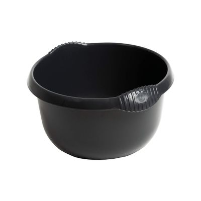 28cm High Grade Plastic Round Bowl Kitchen Sink, Basin Mixing, Washing Up Bowl Tidy Organiser -Midnight Dark Greyish