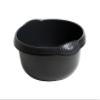 28cm High Grade Plastic Round Bowl Kitchen Sink, Basin Mixing, Washing Up Bowl Tidy Organiser -Midnight Dark Greyish view 3