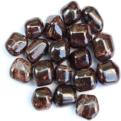 Prajet Garnet Tumbled Stone 100 Grams Approx. 0.75" to 1 Inch | Polished Crystals Healing | Natural Stones | Feng Shui