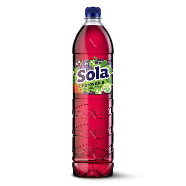 Sola Blueberry Juice, 1.5L of Prime Drink, Pack of 6 Fresh Blueberry Juice for refreshment, Fresh Juice with real taste, Squeezed Flavored and Real Ingredients Juice