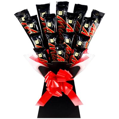 Chocolate Hamper - Chocolate Gift for Men or Women - Packed With Full Size Mars Bars - Milk Chocolate Coated Caramel & Nougat in a Chocolate Bouquet - 1.5kg