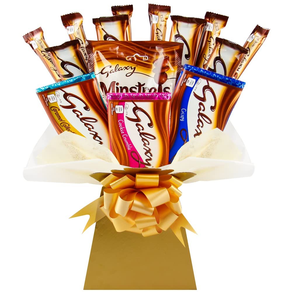 Luxury Chocolate Bouquet Hamper Gift Full of Galaxy Favourites