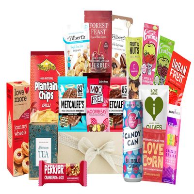 Vegan and Gluten Free Healthy Snacks and Biscuits Gift Hamper Basket for Wedding Birthday Anniversary Party Favour Mother's Day Valentine's Day - Gluten Free Mega
