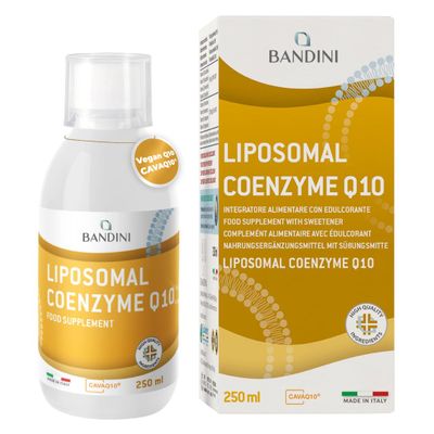 Bandini Liposomal Coenzyme Q10 Liquid 200mg | Super Strength, Vegan Friendly, Naturally Fermented - High Absorption CoQ10 CAVAQ10 | Antioxidant Ubiquinone Co Enzyme, Alternative to softgel Capsules