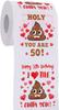 AOZITA 50th Birthday Gifts for Women Men, Happy Prank Toilet Paper, 50th Birthday Decor, Party Supplies Favors, Funny Gag Gifts Novelty Bday Present for Him, Her, Friends, 380 Sheets & 3 Layers view 1