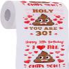 AOZITA 30th Birthday Gifts for Men& Women, Happy Prank Toilet Paper, 30th Birthday Decorations, Party Supplies, Funny Gag Gifts Novelty Bday Present for Friends, 380 Sheets & 3 Layers (Z7-WSJBB30-UK) view 1