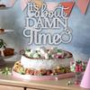 Sliver Glitter It's About Damn Time Cake Topper, Happily Ever After/Till Death, Wedding Engagement/Bridal Shower/Anniversary Party Decorations Supplies view 3