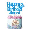 Cake Topper Personalised Cake Topper Name Age Customised Cake Toppers Happy Birthday Cake Decoration 1st 16th 18th 21st 30th 40th 50th 70th (Blue) view 1