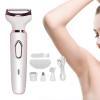 4-in-1 Electric Lady Shaver - Painless & Portable Bikini Trimmer, Wet & Dry Hair Removal, Eyebrow Trimmer, for Women - USB Rechargeable for Face, Legs, Underarm view 1