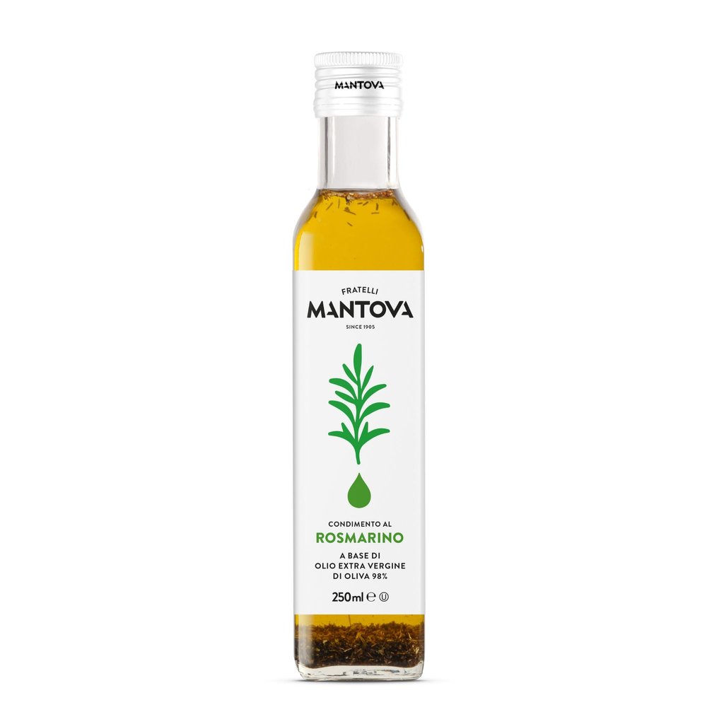 Extra Virgin Rosemary Flavoured Oil - 100% ITALIAN Product - Cold -Pressed - Fratelli Mantova since 1905